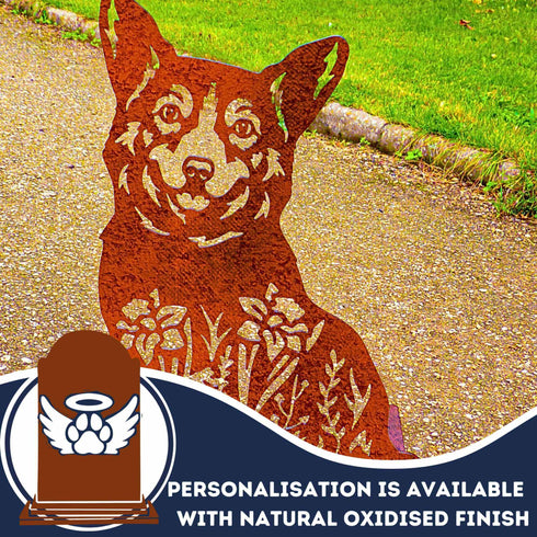 Welsh Corgi Dog Loss Garden Ornament Memorial Personalised Statue