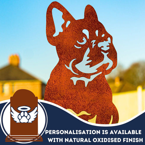 French Bulldog Dog Loss Garden Ornament Memorial Personalised