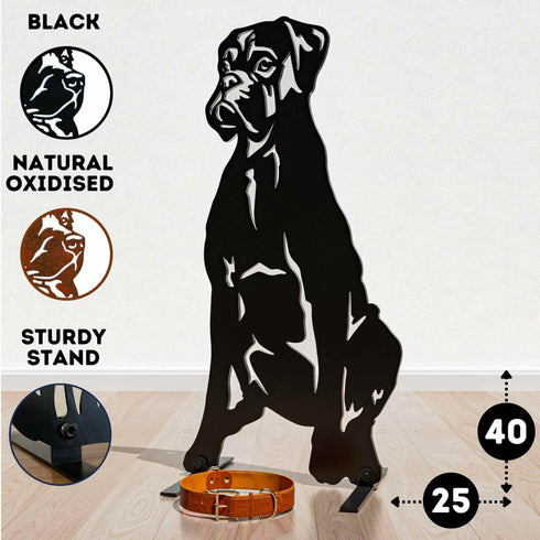 Boxer Mastiff Sculpture Dog Lover Owner Gift Garden Ornament