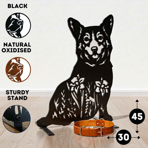Welsh Corgi Dog Loss Garden Ornament Memorial Personalised Statue