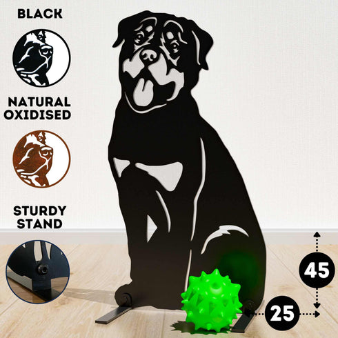 Rottweiler Dog Loss Garden Ornament Memorial Personalised Statue