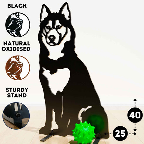 Husky Malamute Sculpture Dog Lover Owner Gift Garden Ornament
