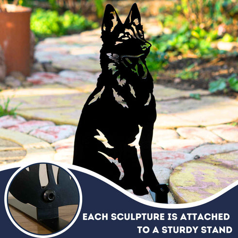 German Shepherd Alsatian Dog Loss Garden Ornament Memorial