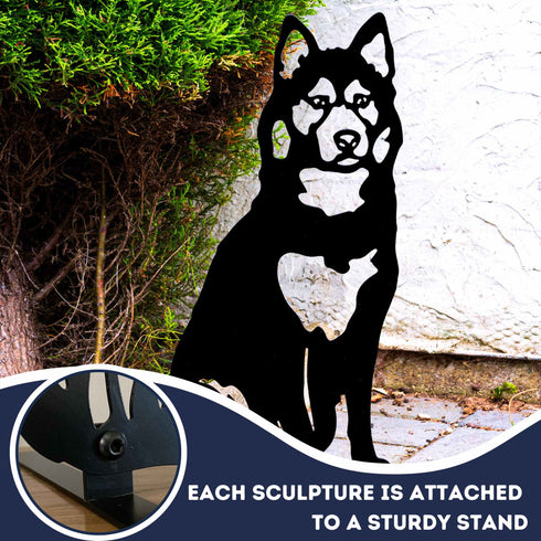 Husky Malamute Sculpture Dog Lover Owner Gift Garden Ornament