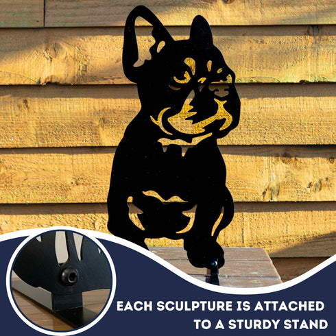 French Bulldog Dog Loss Garden Ornament Memorial Personalised