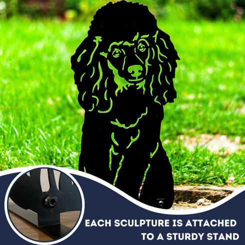 Poodle Dog Loss Garden Ornament Memorial Personalised Statue