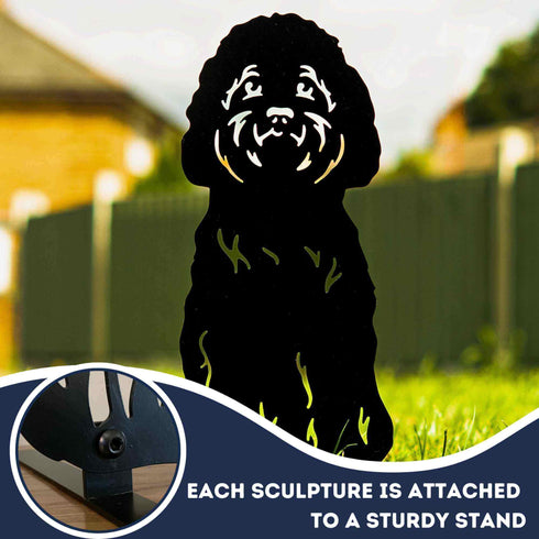 Labradoodle Cockapoo Statue Garden Ornament Dog Lover Owner Christmas Gift
