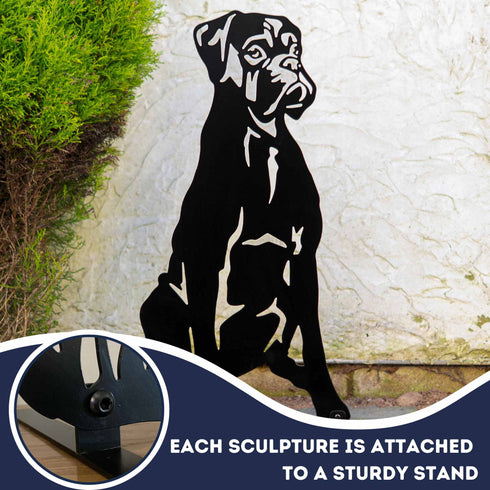Boxer Mastiff Dog Loss Garden Ornament Memorial Statue Personalised Sculpture