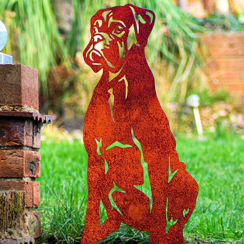 Boxer Mastiff Dog Loss Garden Ornament Memorial Statue Personalised Sculpture