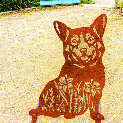 Welsh Corgi Sculpture Dog Lover Owner Gift Garden Ornament