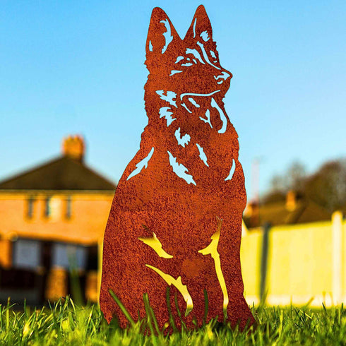 German Shepherd Alsatian Dog Loss Garden Ornament Memorial Statue