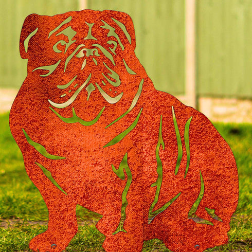English Bulldog Dog Loss Garden Ornament Memorial Personalised Statue