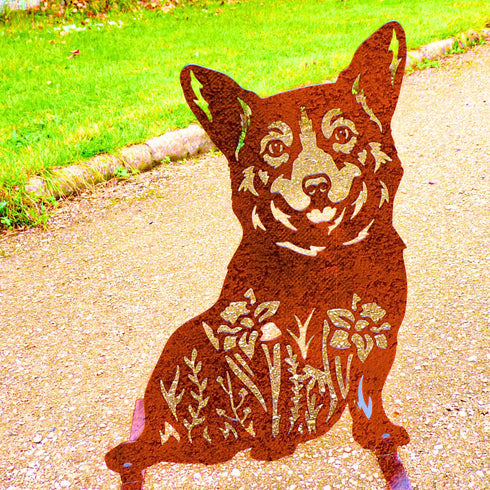 Welsh Corgi Sculpture Dog Lover Owner Gift Garden Ornament
