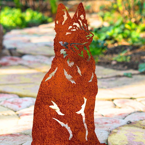German Shepherd Statue Alsatian Dog Owner GSD Christmas Gift Garden Ornament