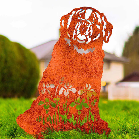 Saint Bernard Dog Loss Garden Ornament Memorial Personalised Statue