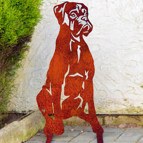 Boxer Mastiff Dog Loss Garden Ornament Memorial Statue Personalised Sculpture