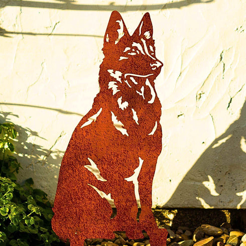 German Shepherd Alsatian Dog Loss Garden Ornament Memorial Statue