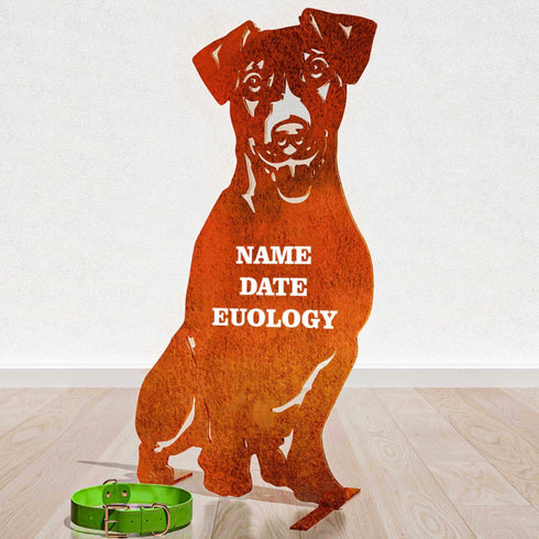 Jack Russell Terrier Dog Loss Garden Ornament Memorial Personalised Statue