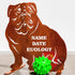 English Bulldog Dog Loss Garden Ornament Memorial Personalised Statue