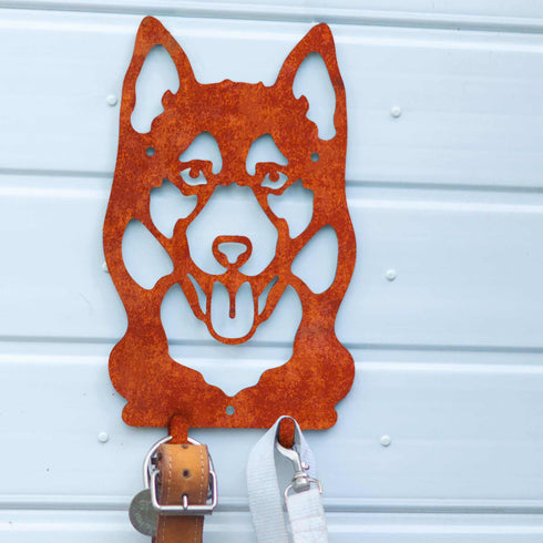 Husky Malamute Dog Lead Hook Holder Leash Hanger Accessories Wall Lover Owner Gift