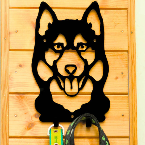 Husky Malamute Dog Lead Hook Holder Leash Hanger Accessories Wall Lover Owner Gift