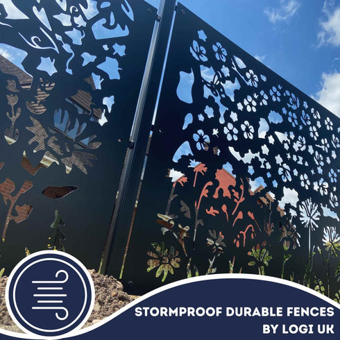 Metal Fence Panels and Posts, Spring Garden Steel Fencing Screens
