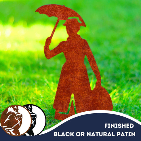 Mary Poppins Figurine Metal Art Garden Ornaments Home Decoration Gifts Her Woman