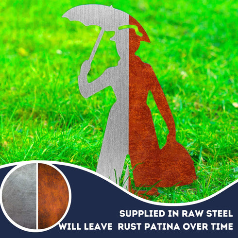 Mary Poppins Figurine Metal Art Garden Ornaments Home Decoration Gifts Her Woman