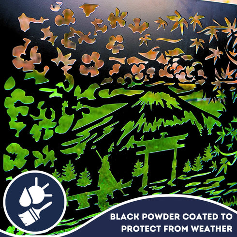 Oriental Garden Storm Proof Wind Resistant Fencing Metal Laser Cut Screens