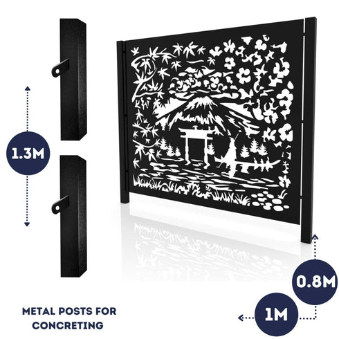 Oriental Garden Decorative Metal Wall Panels Trellis Garden Fence Panels Gates