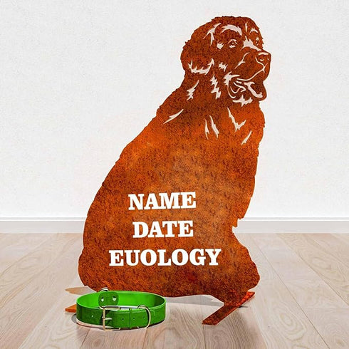 Newfoundland Dog Loss Garden Ornament Memorial Personalised Statue