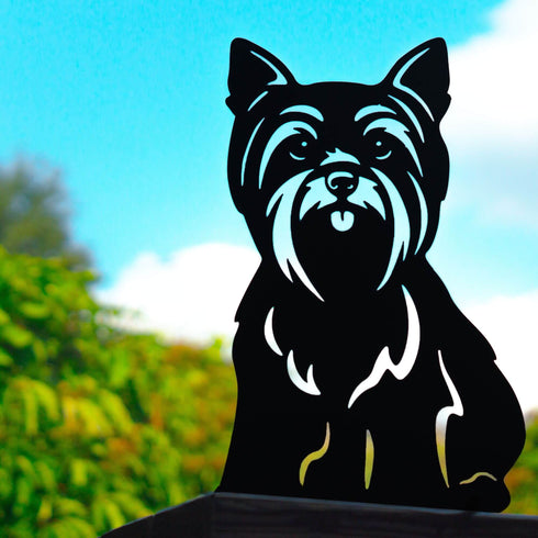 Yorkshire Terrier Metal Statue Garden Ornament Home Decoration Gift for Dog Owner