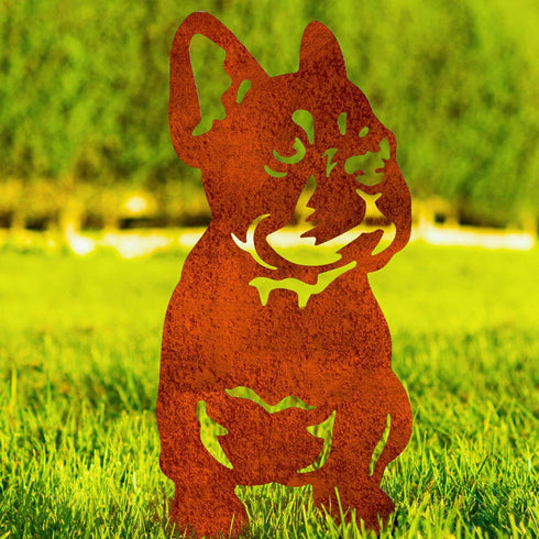 French Bulldog Dog Loss Boston Terrier Garden Memorial Stone Statue Ornament