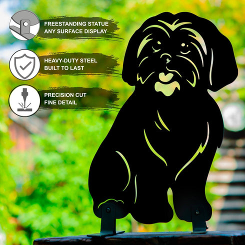 Shih Tzu Metal Statue Garden Ornament Home Decoration Gift for Dog Owner