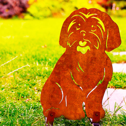Shih Tzu Metal Statue Garden Ornament Home Decoration Gift for Dog Owner