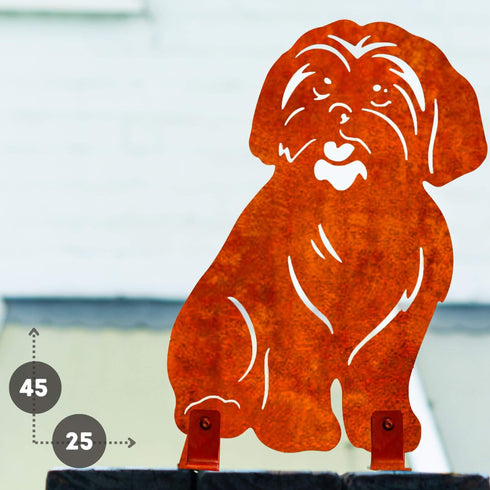 Shih Tzu Metal Statue Garden Ornament Home Decoration Gift for Dog Owner