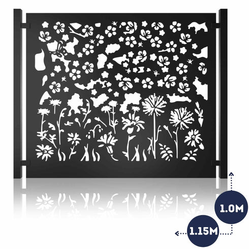 Metal Fence Panels and Posts, Spring Garden Steel Fencing Screens