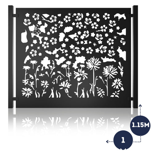 Metal Fence Panels and Posts, Spring Garden Steel Fencing Screens