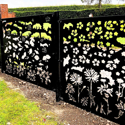 Metal Fence Panels and Posts, Winter Garden Steel Fencing Screens