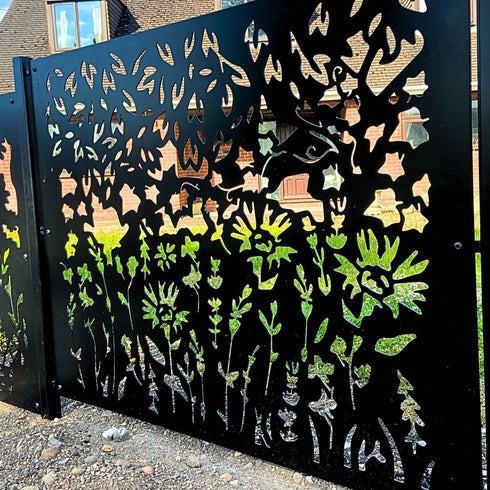 Metal Fence Panels and Posts, Summer Garden Steel Fencing Screens