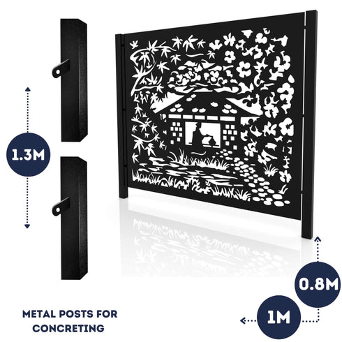 Metal Garden Fence Panels Japanese Fencing Screens Tea Ceremony