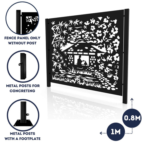 Metal Garden Fence Panels Japanese Fencing Screens Tea Ceremony