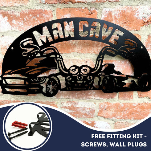 Man Cave Wall Art Sign Garden Shed Workshop Home Office Christmas Birthday Gift for Him Dad