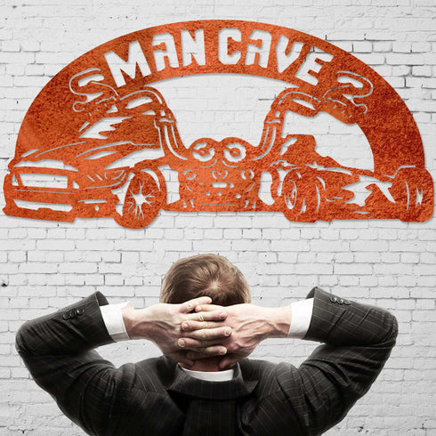 Man Cave Wall Art Sign Garden Shed Workshop Home Office Christmas Birthday Gift for Him Dad