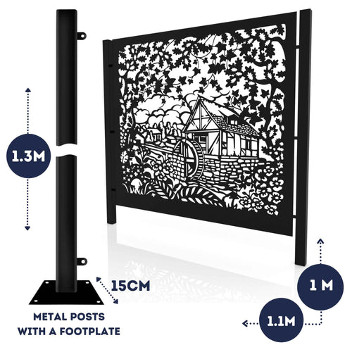 Metal Fence Panels Water Mill Garden Fencing Screens