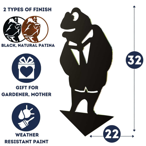 Wind in Willow 2 Figurines Metal Art Garden Ornaments Outdoor Decoration Gifts