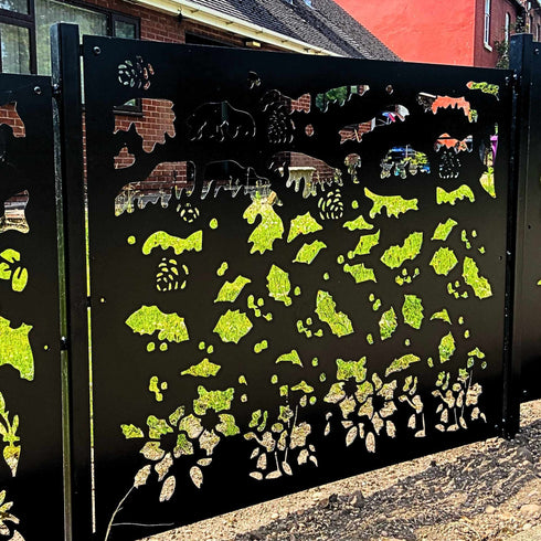 Metal Fence Panels and Posts, Winter Garden Steel Fencing Screens