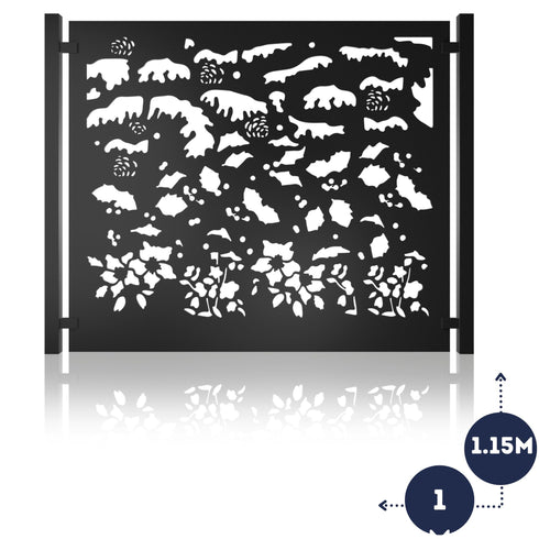 Metal Fence Panels and Posts, Winter Garden Steel Fencing Screens