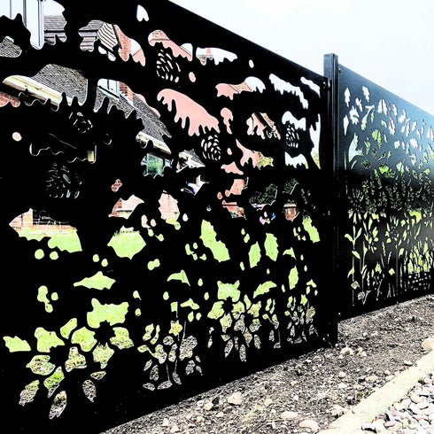 Metal Fence Panels and Posts, Winter Garden Steel Fencing Screens