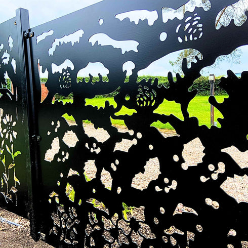 Metal Fence Panels and Posts, Winter Garden Steel Fencing Screens